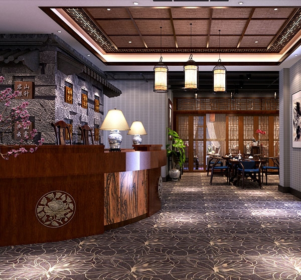 南江中式餐厅大厅装修效果